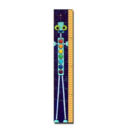 Trademark Fine Art Sylvia Masek '6 Foot Growth Chart, Robot' , 8x48 SM0004-C848GG